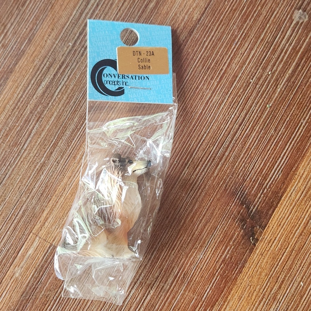 Vintage Tiny Ones Sable Collie Miniature Dog Figurine Conversation Concepts NEW